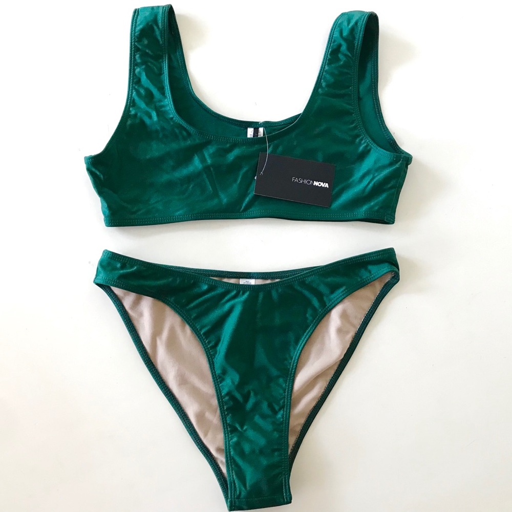 NWT Fashion Nova Calling All Angels Bikini Set M